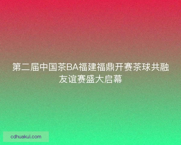 第二届中国茶BA福建福鼎开赛茶球共融友谊赛盛大启幕